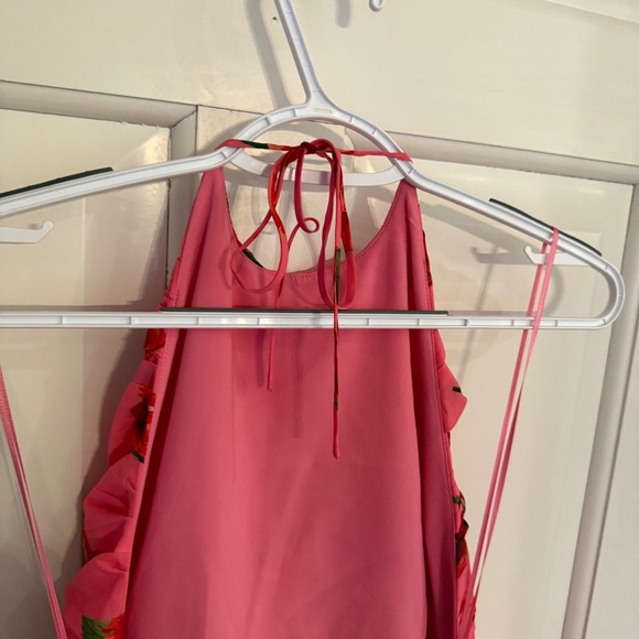 New! Sau Lee Sonia Mni Dress in Pink Rose Print 45419 - Picture 10 of 16